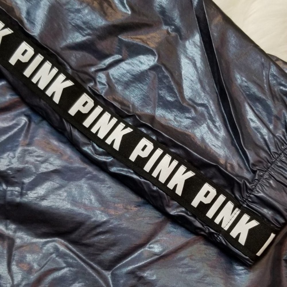 💎Victoria's Secret PINK Dark Blue Metallic Anorak - Picture 6 of 6
